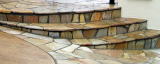 階段　施工写真　天然石（乱形石）　：Ｒ階段　（神奈川県横浜市）